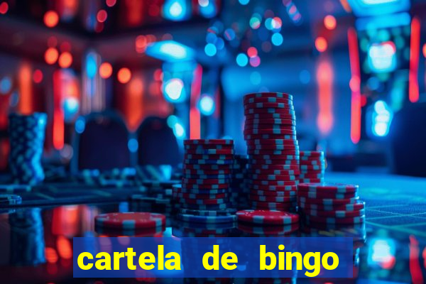 cartela de bingo pra imprimir