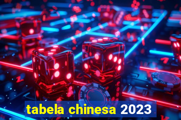 tabela chinesa 2023