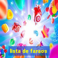 lista de faraos