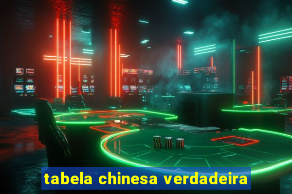 tabela chinesa verdadeira